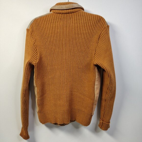 VINTAGE Challenger Jacket Suede Knit Cardigan Sweater Western Large (42-44) - Picture 3 of 8